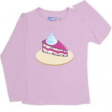 Pink Full Sleeve Girls Pyjama - Cake
